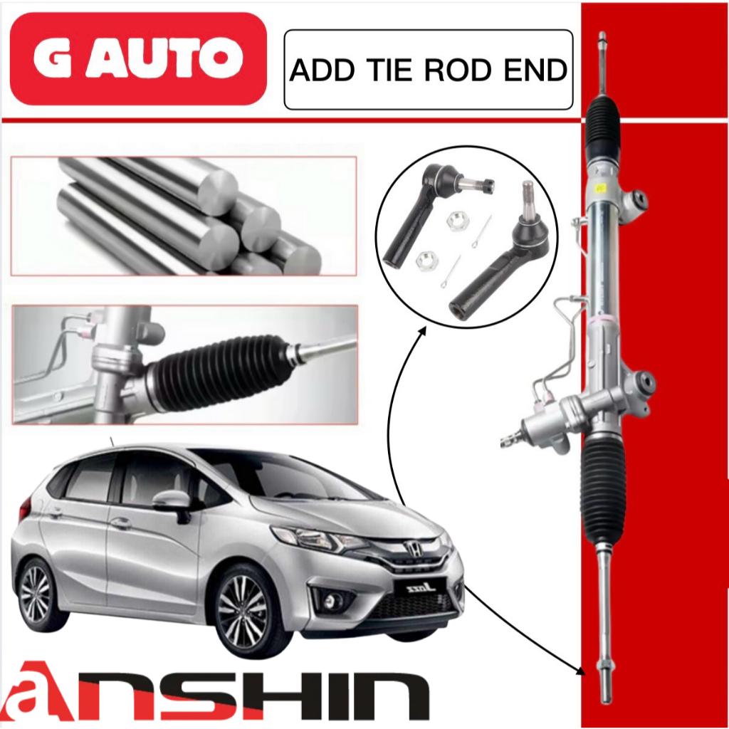 [ANSHIN JAPAN QUALITY] STEERING RACK+TIE ROD END HONDA JAZZ GK5 T5A ...
