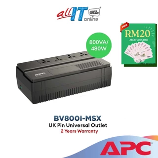 APC Easy UPS BV 800VA, 1000VA, AVR, Universal Outlet, 230V (BV800I-MS/BV800I-MSX/BV1000I-MS/BV1000I-MSX)