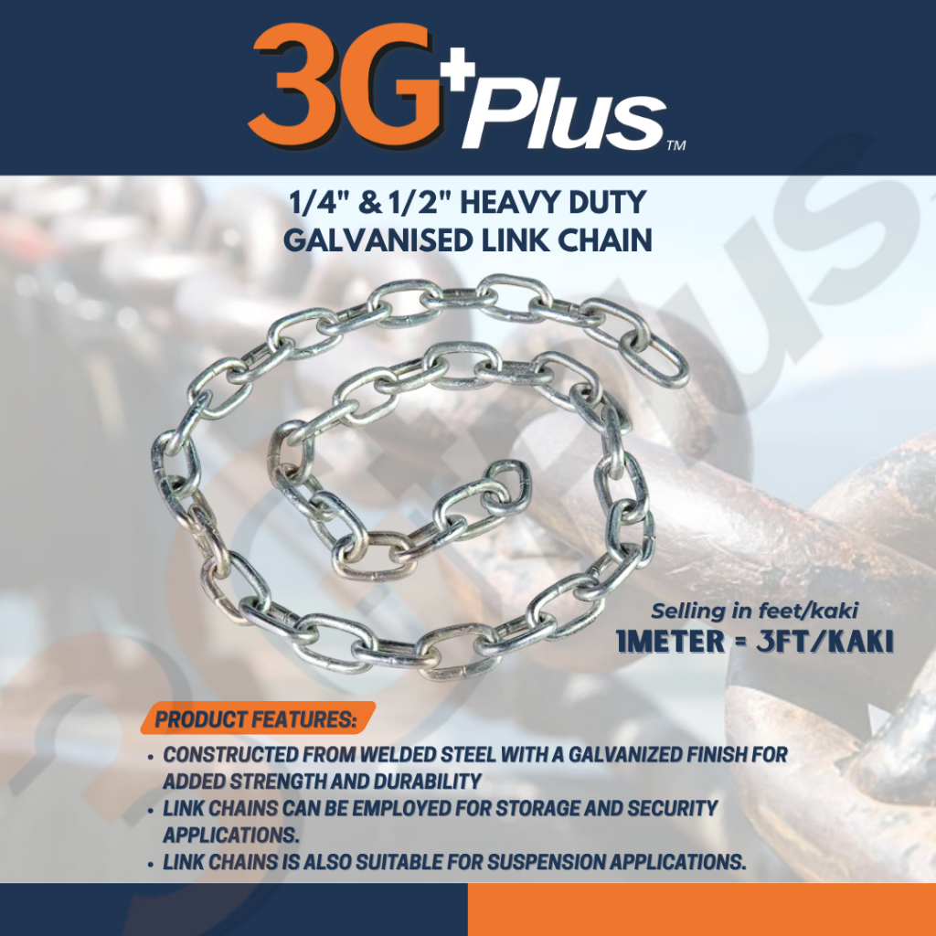 【Sell By FEET/KAKI 】GI Heavy Duty Galvanized Iron Chain / Link Chain ...