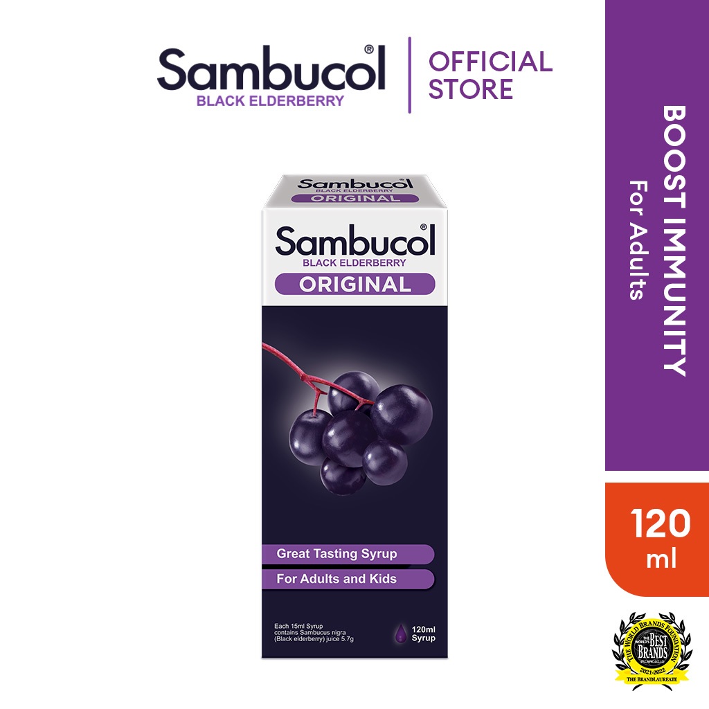 Sambucol Black Elderberry Original Sirap (120ml) | Sambucol Black ...