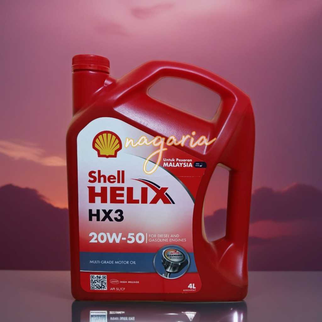 Shell Helix HX3 20W50 (4 Liter) Multi-Grade Motor Oil-Toyota, Honda ...