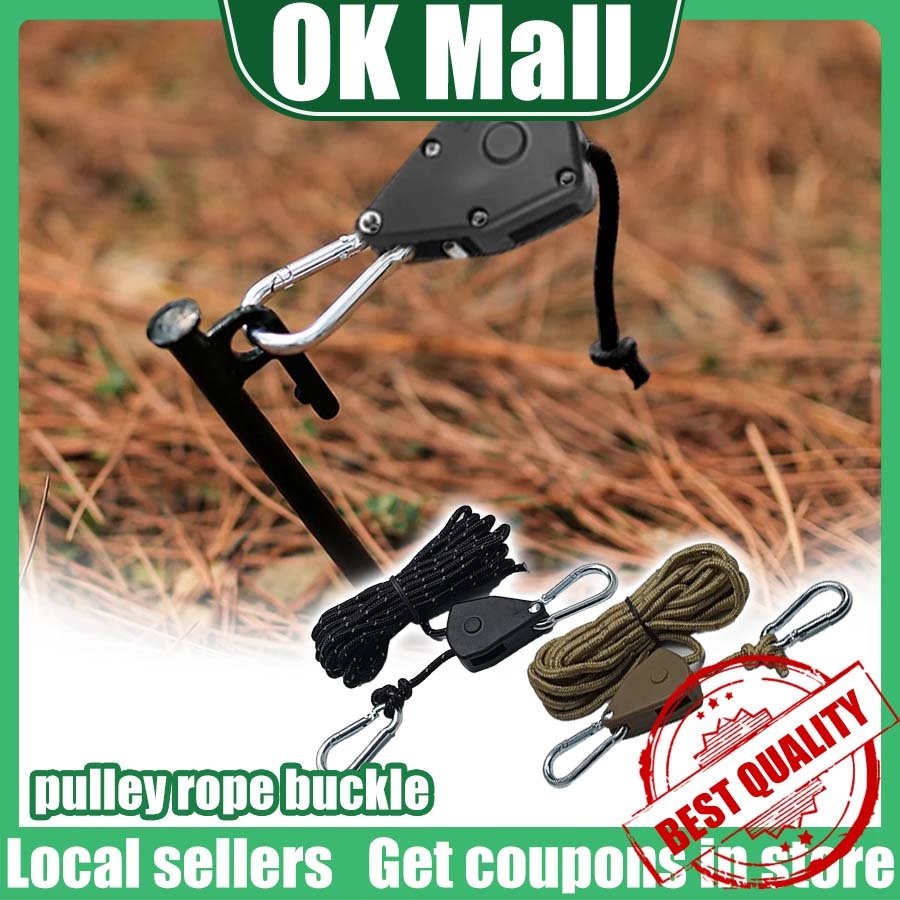 4M Pulley Rope Buckle with Adjustable Lifting/Metal Iron Buckle ...