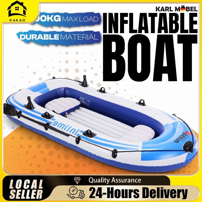KAKAO Inflatable Boat Heavy Duty Kayak 4 person Fishing Boat with ...
