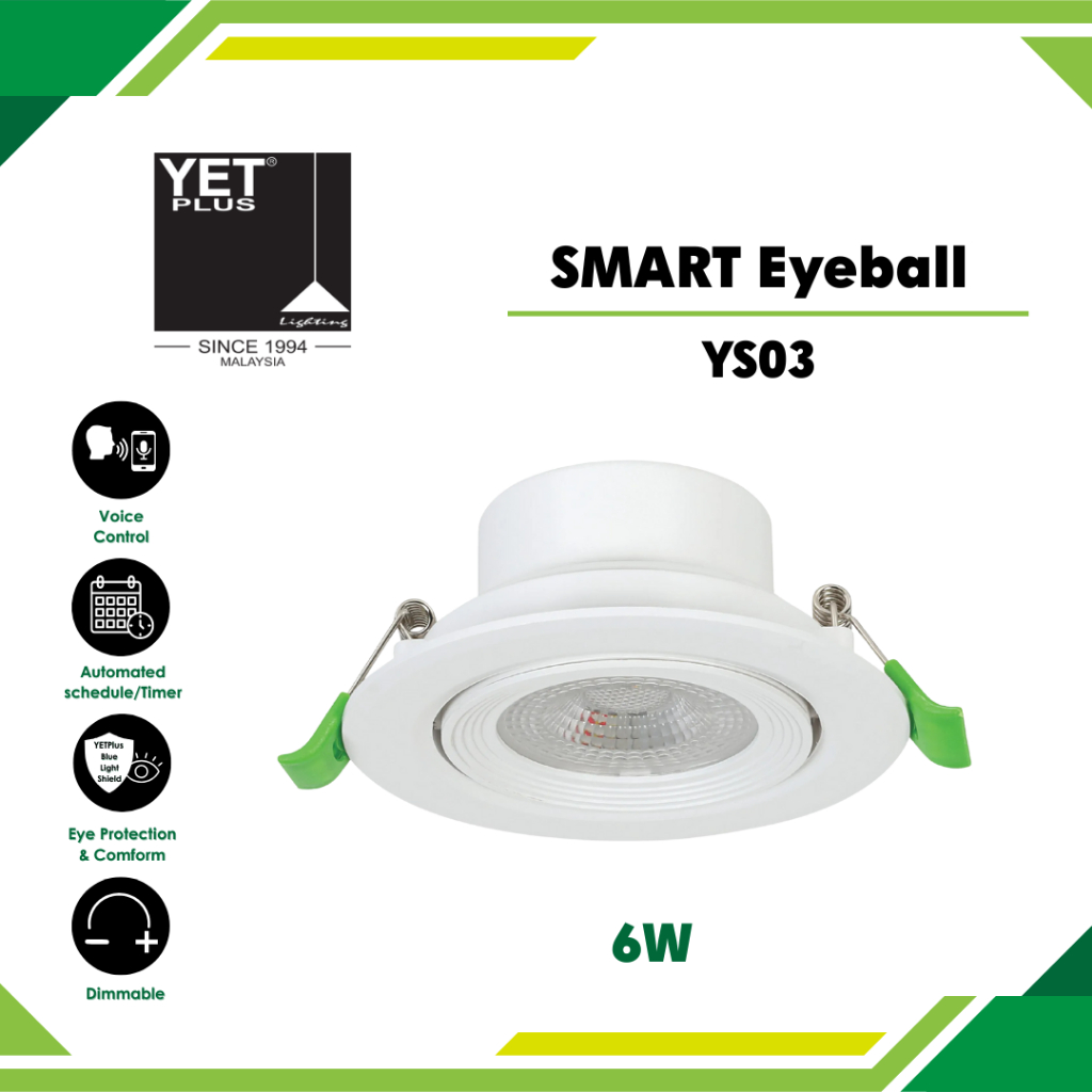 YETPlus YS03 Smart Eyeball Downlight Tunable Temperature Bluetooth Mesh ...