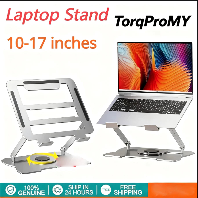 Laptop Stand Foldable Height-Adjustable Tablet Stand Fits 9-17 Inch ...