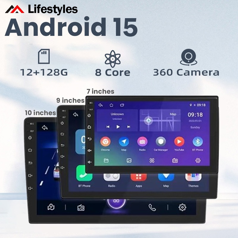12+128GB Android Player Android 15 android car player 7/9/10 inch Car ...