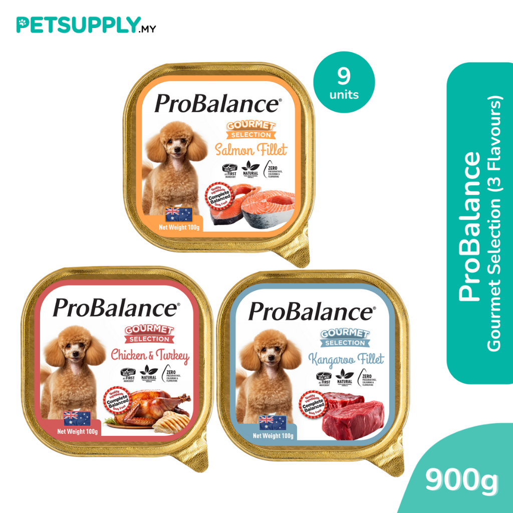 [Carton Deals] ProBalance Gourmet Selection 900g Wet Dog Food (100g x 9 ...