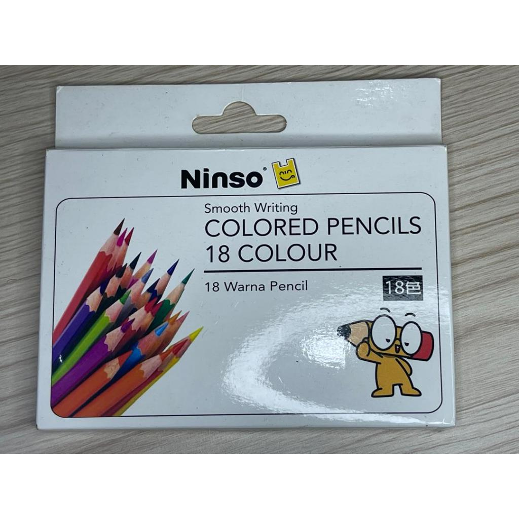 NINSO Smooth Writing COLOURED PENCILS 18 COLOURS | Shopee Malaysia