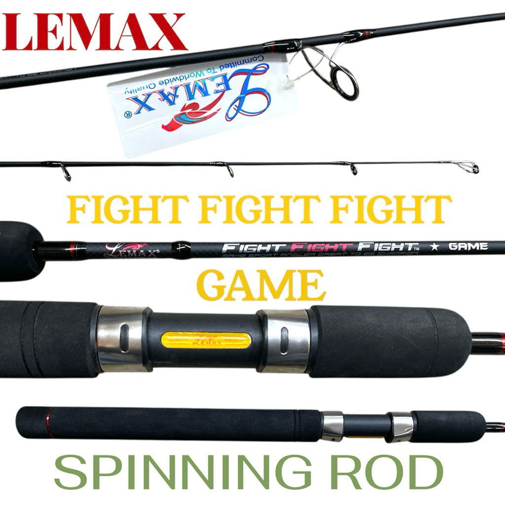 @LEMAX FIGHT FIGHT FIGHT GAME SPINNING AND CASTING FISHING ROD | Shopee ...