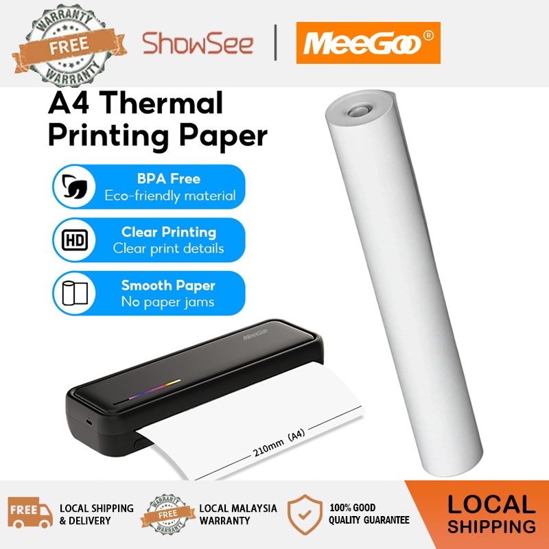 MeeGoo A4 Thermal Printing Paper High-Definition Inkless Printer ...