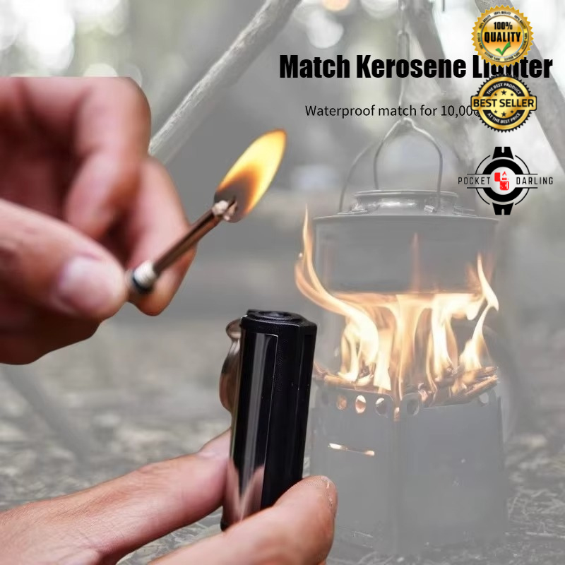 Steel Fire Starter Flint Match Lighter Keychain Camping Emergency ...