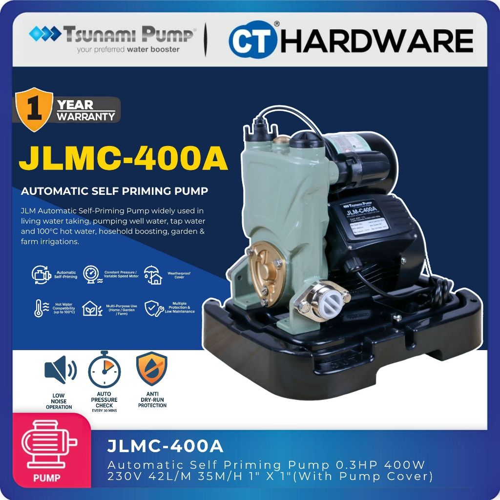 Tsunami JLMC-400A Intelligent Automatic Self-Priming Pump for Home ...
