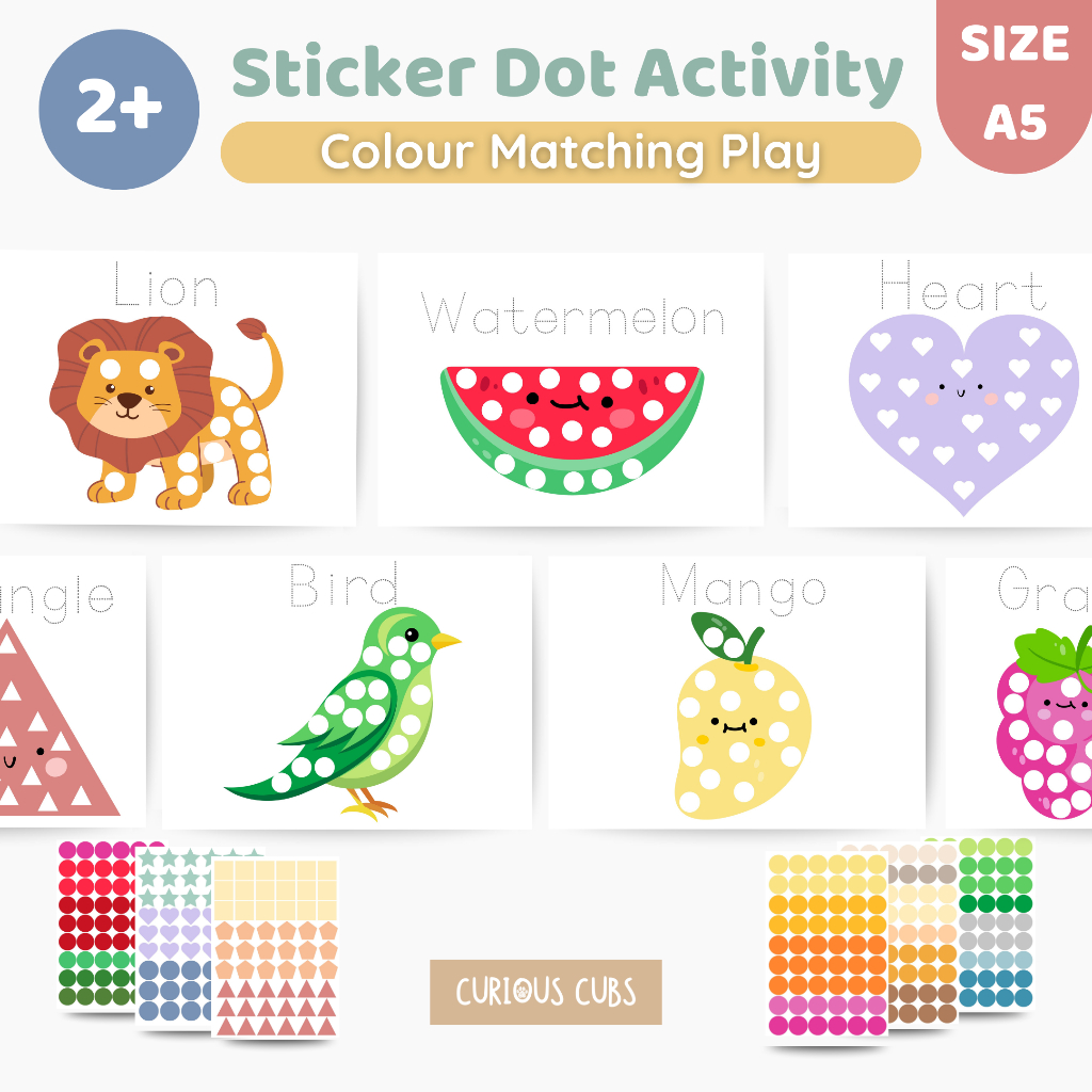 Sticker Dot Activity | Fine Motor Skills, Letter Tracing & Color ...