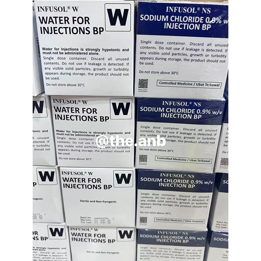 READY STOCK Infusol NS Sodium Chloride 0.9% 10ml PER BOX Infusol Water ...