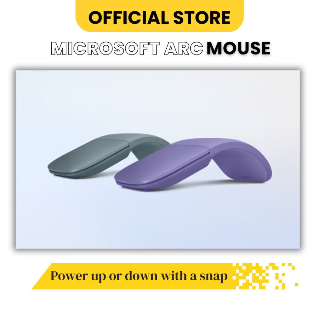 SURFACE ARC MOUSE BLK & SIL (CZV) / OCEAN BLUE & VIOLET (EP2) | Shopee ...
