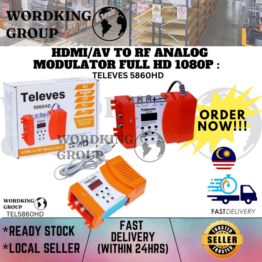 HDMI/AV TO RF ANALOG MODULATOR FULL HD 1080P: TELEVES 5860HD (SPT ...