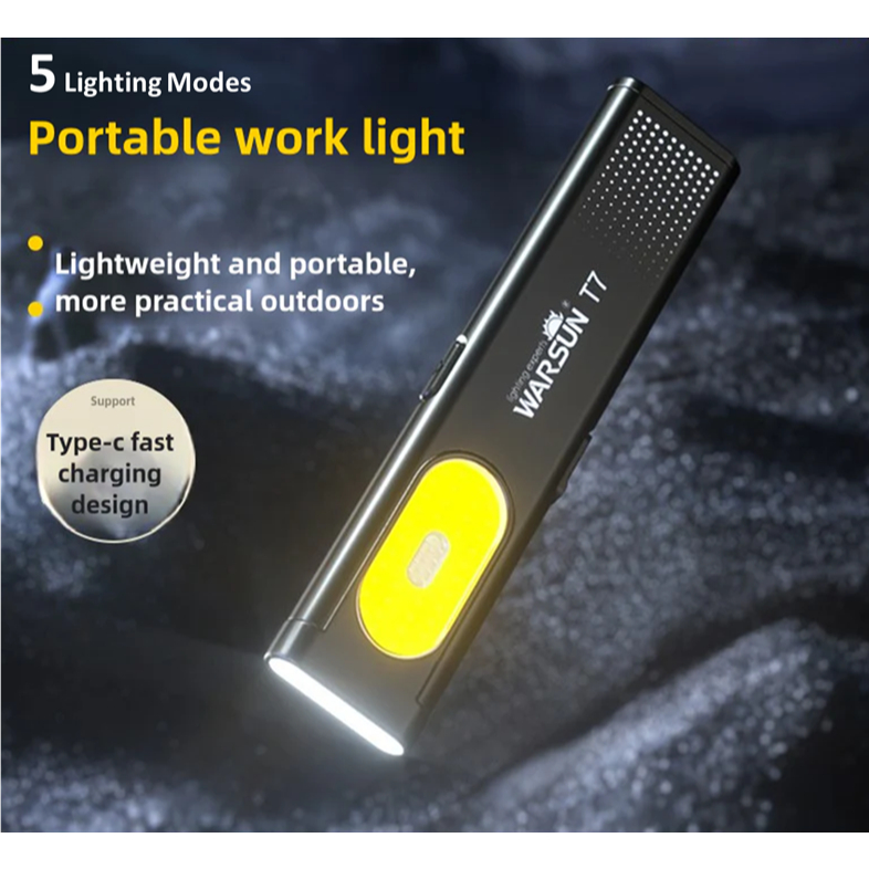 T7 LED Pocket Flashlight 800Lm Portable Mini Flood Work Light with ...