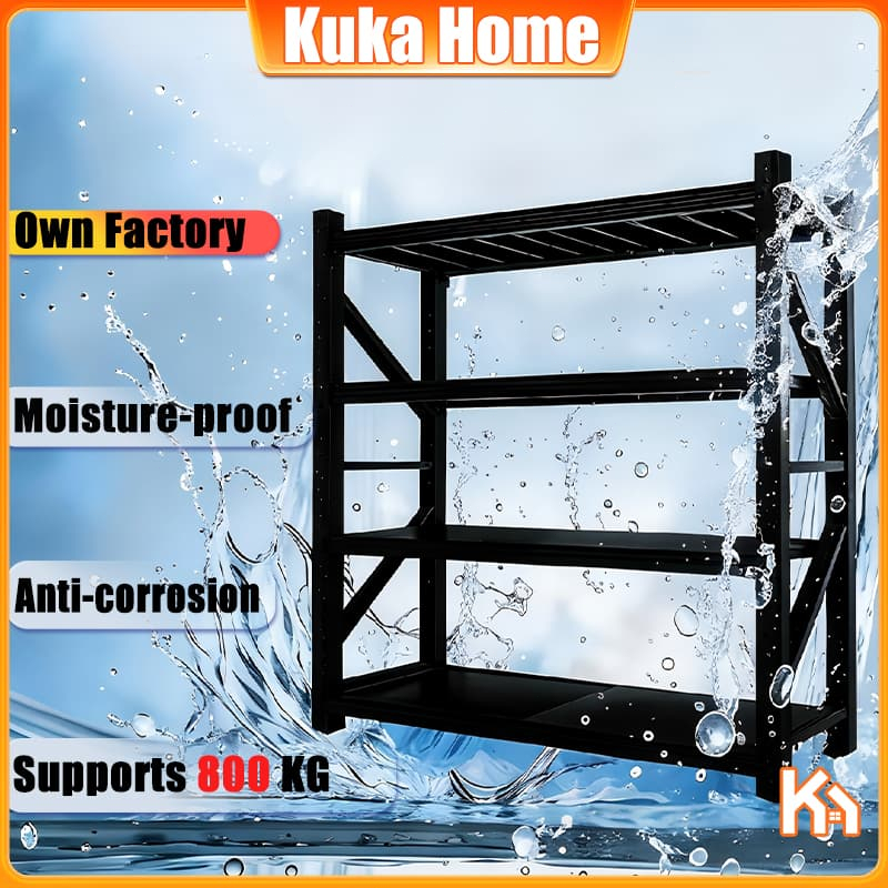 🔥Rak Besi Boltless Rack Adjustable Thickened Heavy Duty Rack Storage ...