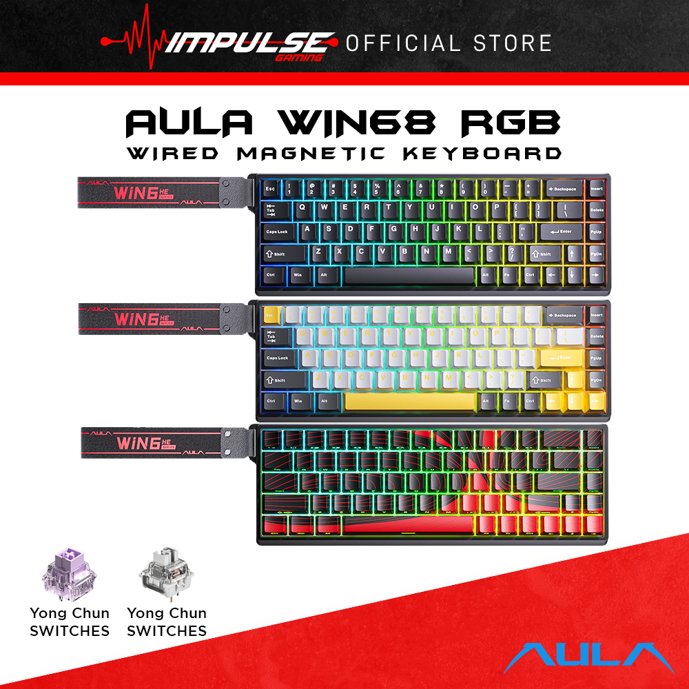 Aula Win68 RGB Wired Magnetic Keyboard - Hall Effect, Fast Trigger Mode ...