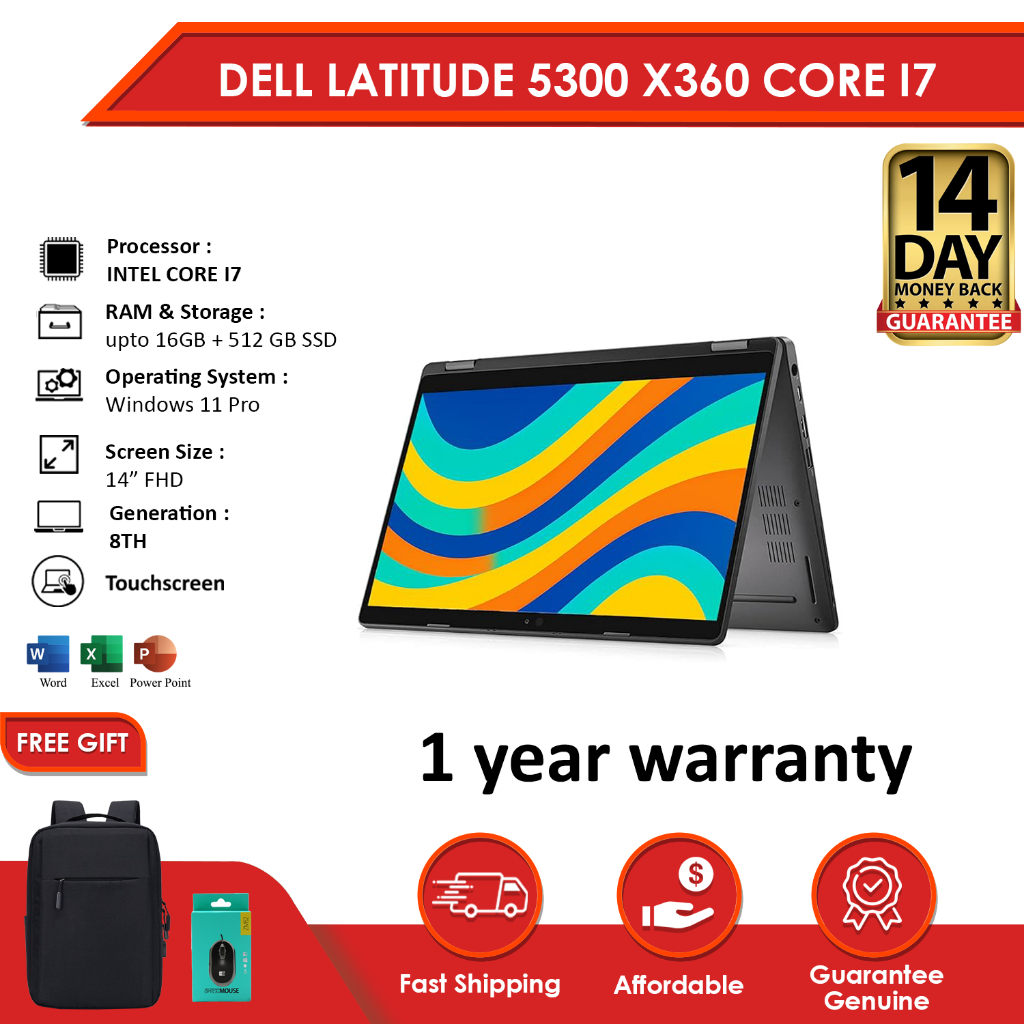 Matryca LCD Digitizer Dotyk Dell Latitude 5300 2-in-1 FHD TS A w