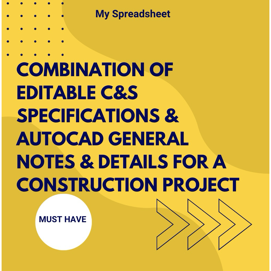 Combination of editable C&S specifications & autocad general notes ...