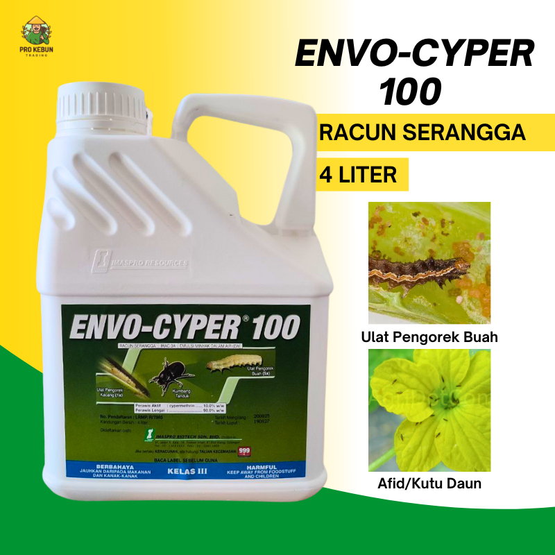 Envo-Cyper 100 4 Liter Racun Serangga Insecticide Racun Ulat Pengorek ...