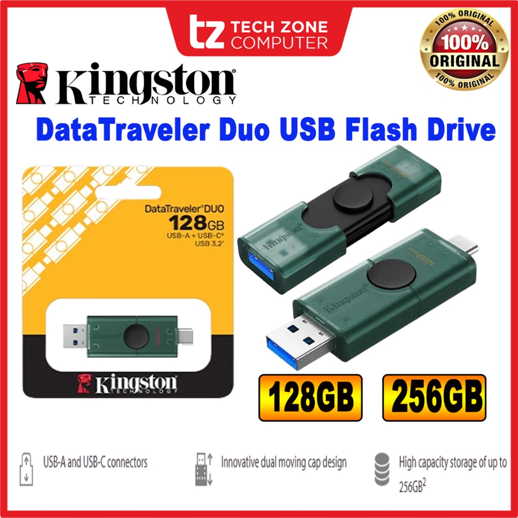 Kingston DataTraveler Duo USB Flash Drive DTDEG2 With dual USB-A/C ...