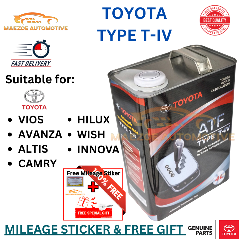 Toyota ATF Type IV 4L 08886-81400 Altis Estima Harrier Vios Camry Wish ...