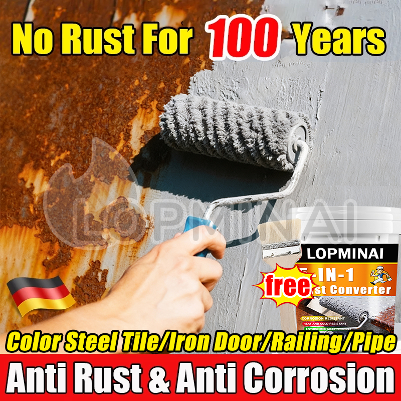rust converter for metal Cat Besi Pagar Anti Karat with brush For Rusty ...