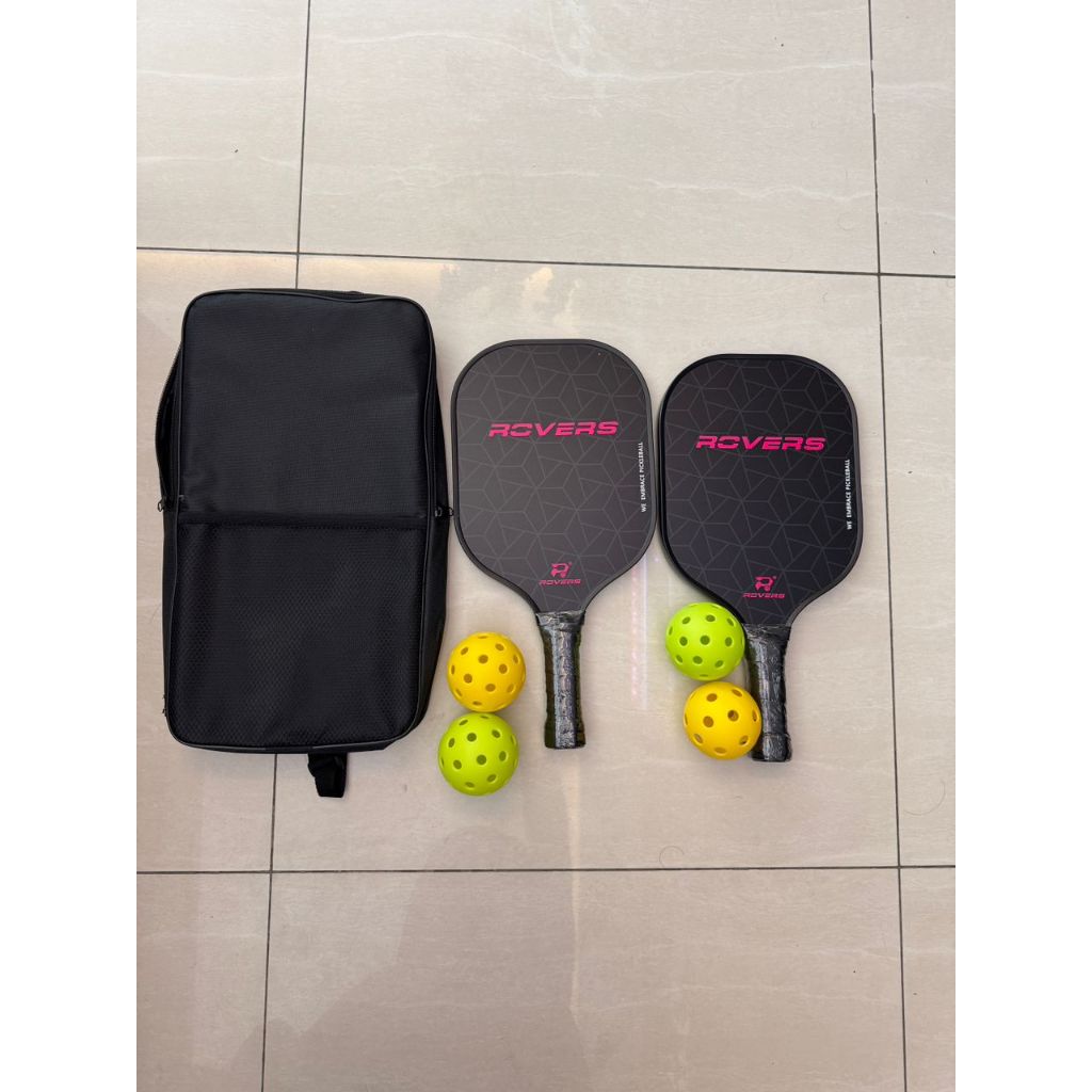 Pickleball Paddle Set with Pickleball Rackets Lightweight Glass Fiber ...