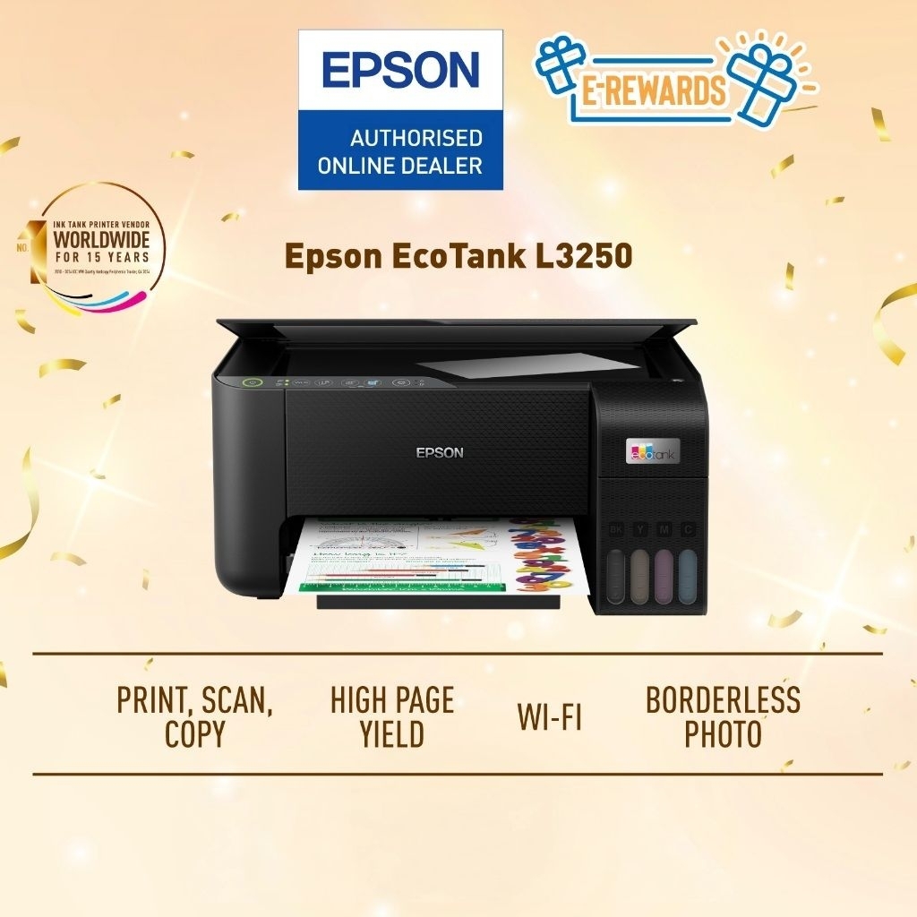 Epson EcoTank L3210 / L3250 (Wireless) / L3350 (Wireless) All-in-One ...