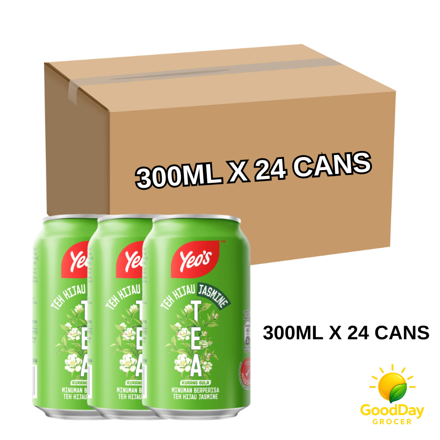 [300ml x 24 cans] Yeo’s Jasmine Green Tea Canned Drink Halal | Shopee ...