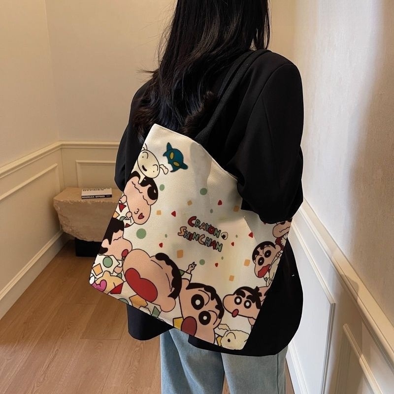 【FAST SHIPPING】Ready Stock Crayon Shinchan Tote Bag Beg Wanita Canvas ...