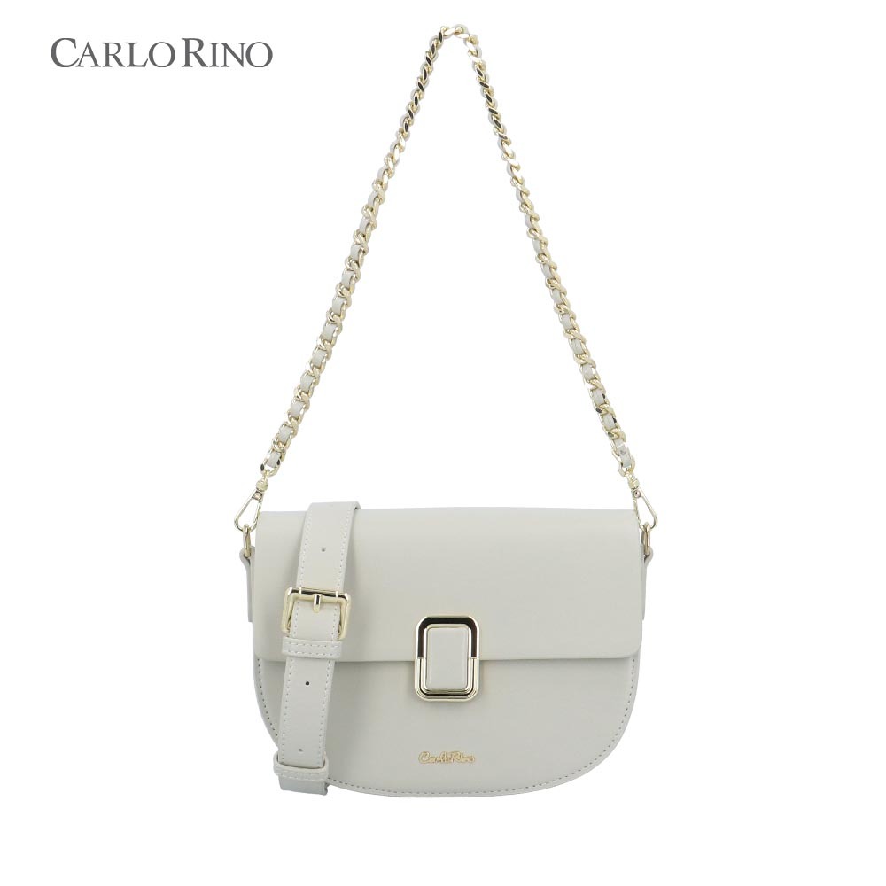 Carlo Rino The Harper 2-Way Shoulder Bag - Light Grey | Shopee Malaysia