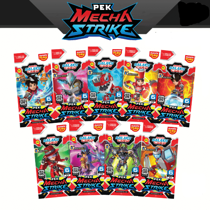 MONSTA Galaxy Card Set -Pek Mecha Strike - (1 peck -6 cards) | Shopee ...