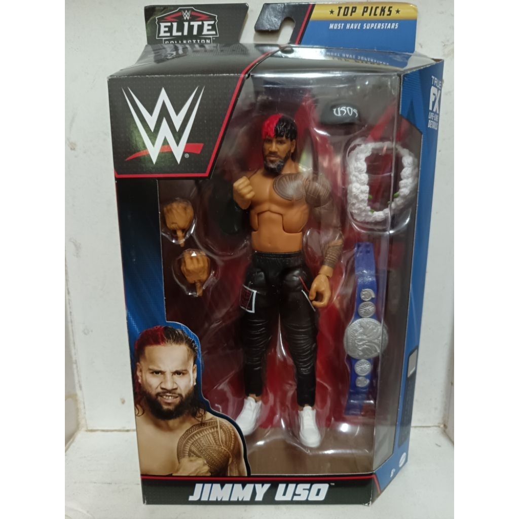Mattel WWE Elite Top Picks Jimmy Uso Wrestling Action Figure | Shopee ...