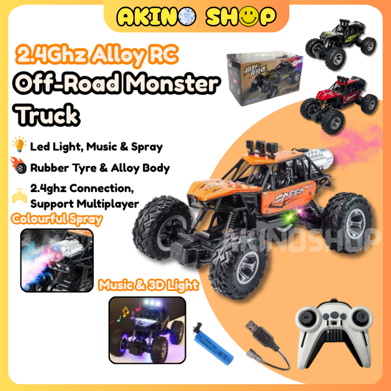 2.4Ghz RC Car 1/16 Alloy 4WD Monster Truck Crawler Climbing Car 4x4 ...