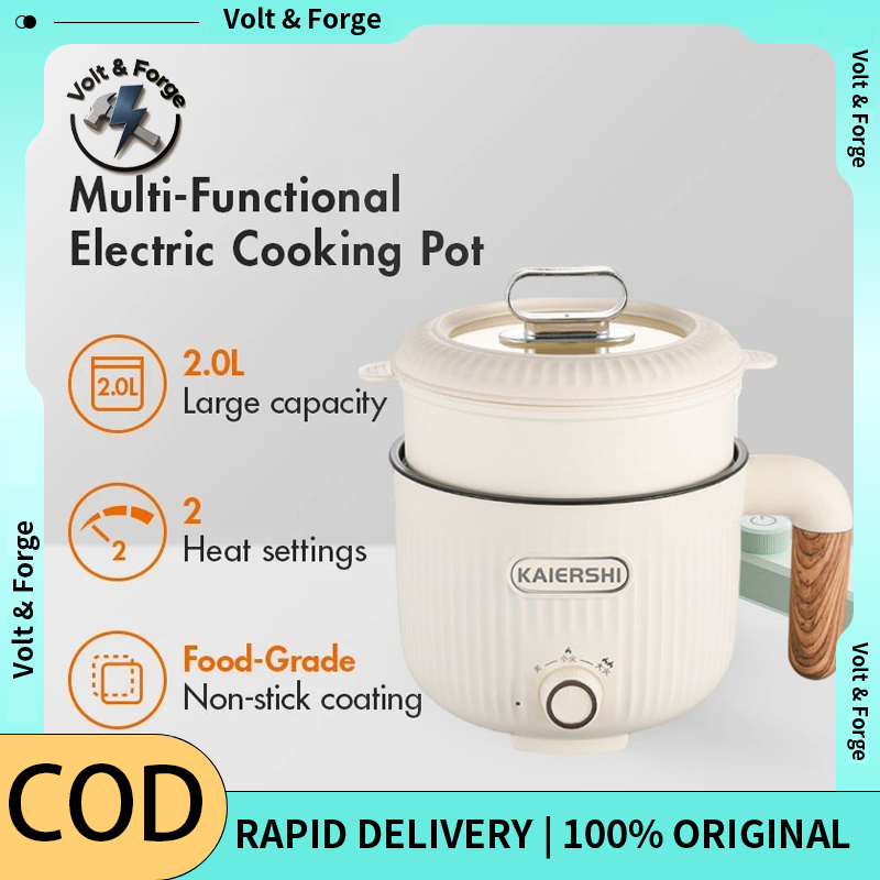 VoltForge Non Stick Electric Cooker Multi Cooker With Steamer Small ...