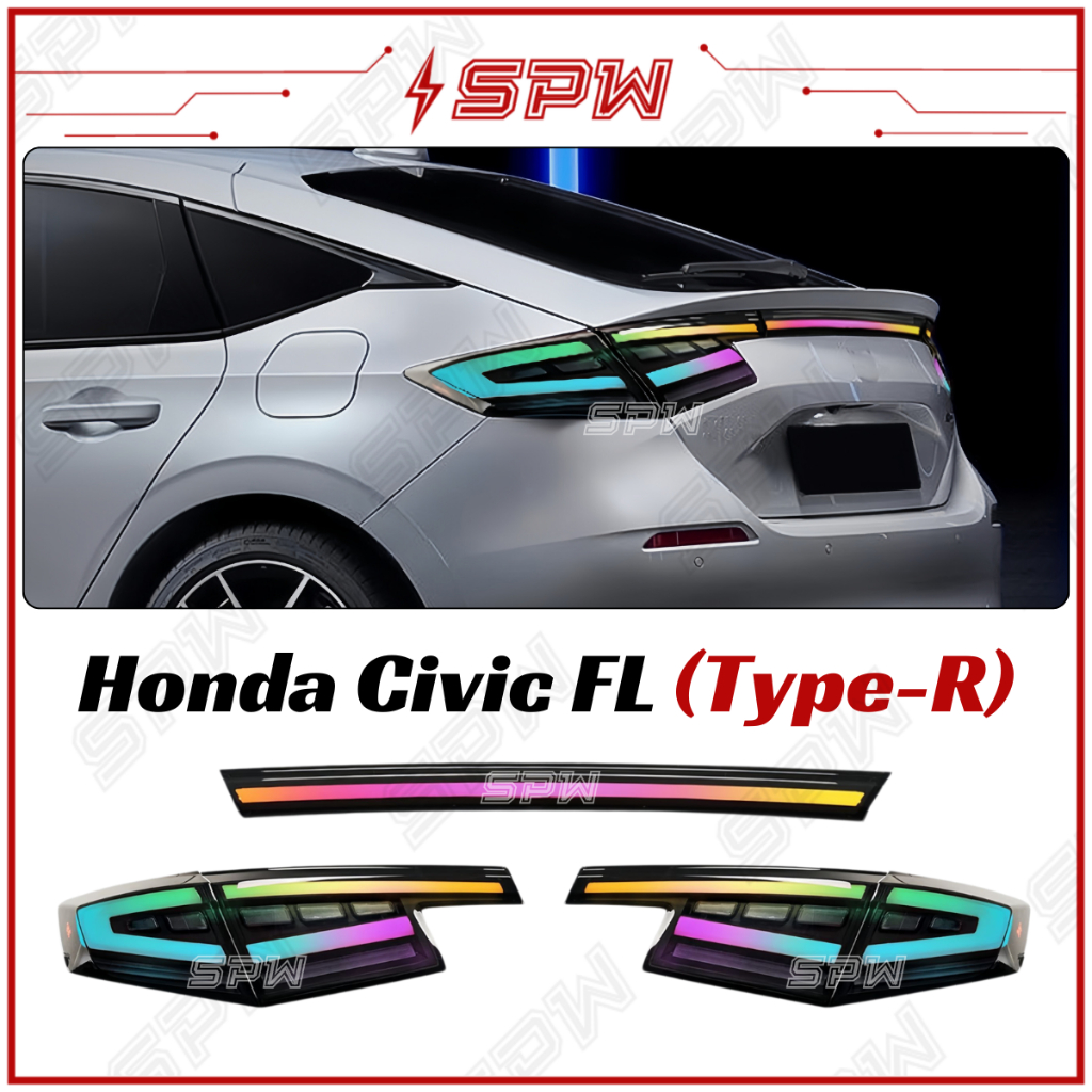Honda Civic Hatchback (2022-2025) FL1 FL4 FL5 Type-R RGB Taillamp ...
