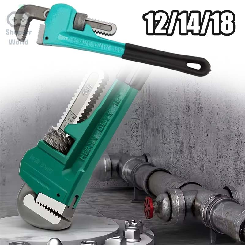 Heavy Duty Pipe Wrench Adjustable Jaw For Plumbing Pipe Tool | Shopee ...