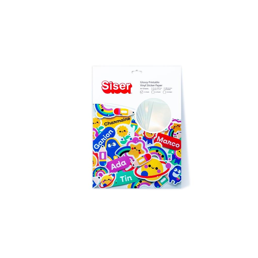 Siser Craft Pack Printable Sticker Paper – Glossy, Matte & Holographic ...
