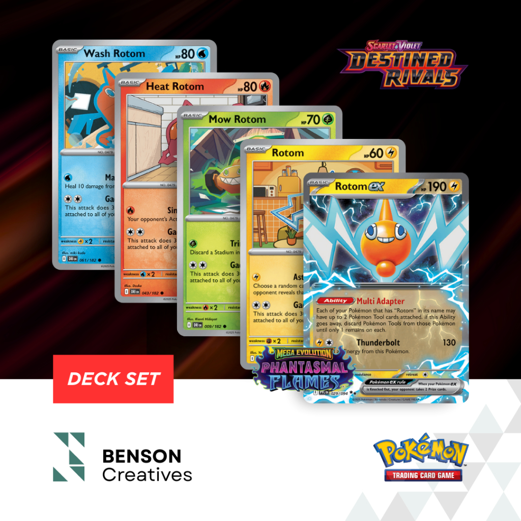 Rotom ex, Rotom, Mow Rotom, Heat Rotom, Wash Rotom [Destined Rivals ...