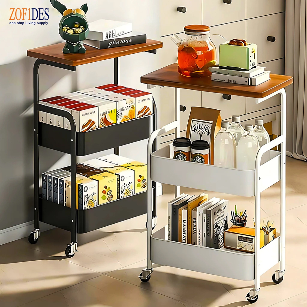 Trolley Shelves Household Movable Snack Trolleys Bedroom Bedside Side ...