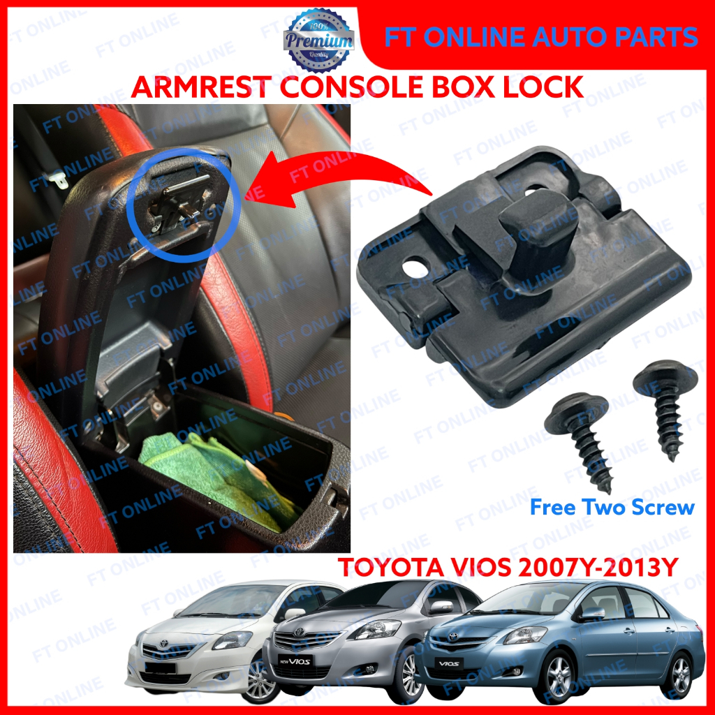 TOYOTA VIOS 2007-2013 NCP93 ARMREST CONSOLE BOX LOCK CENTER COMPARTMENT ...