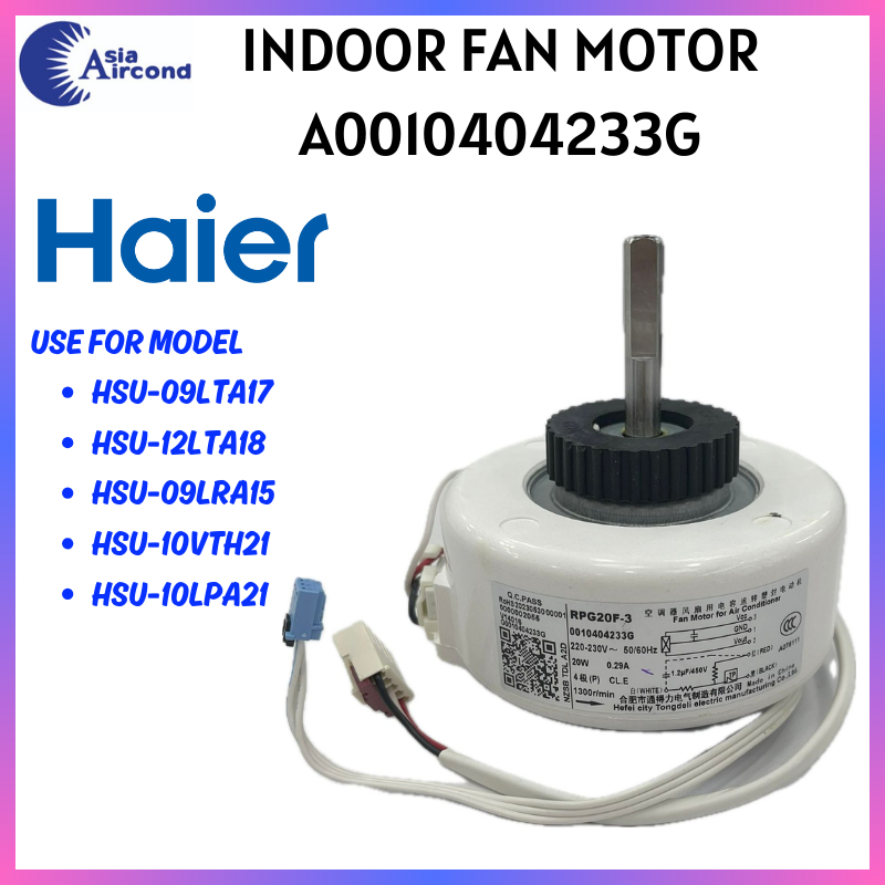 HAIER INDOOR FAN MOTOR 1.0HP-1.5HP (A0010404233G) | Shopee Malaysia