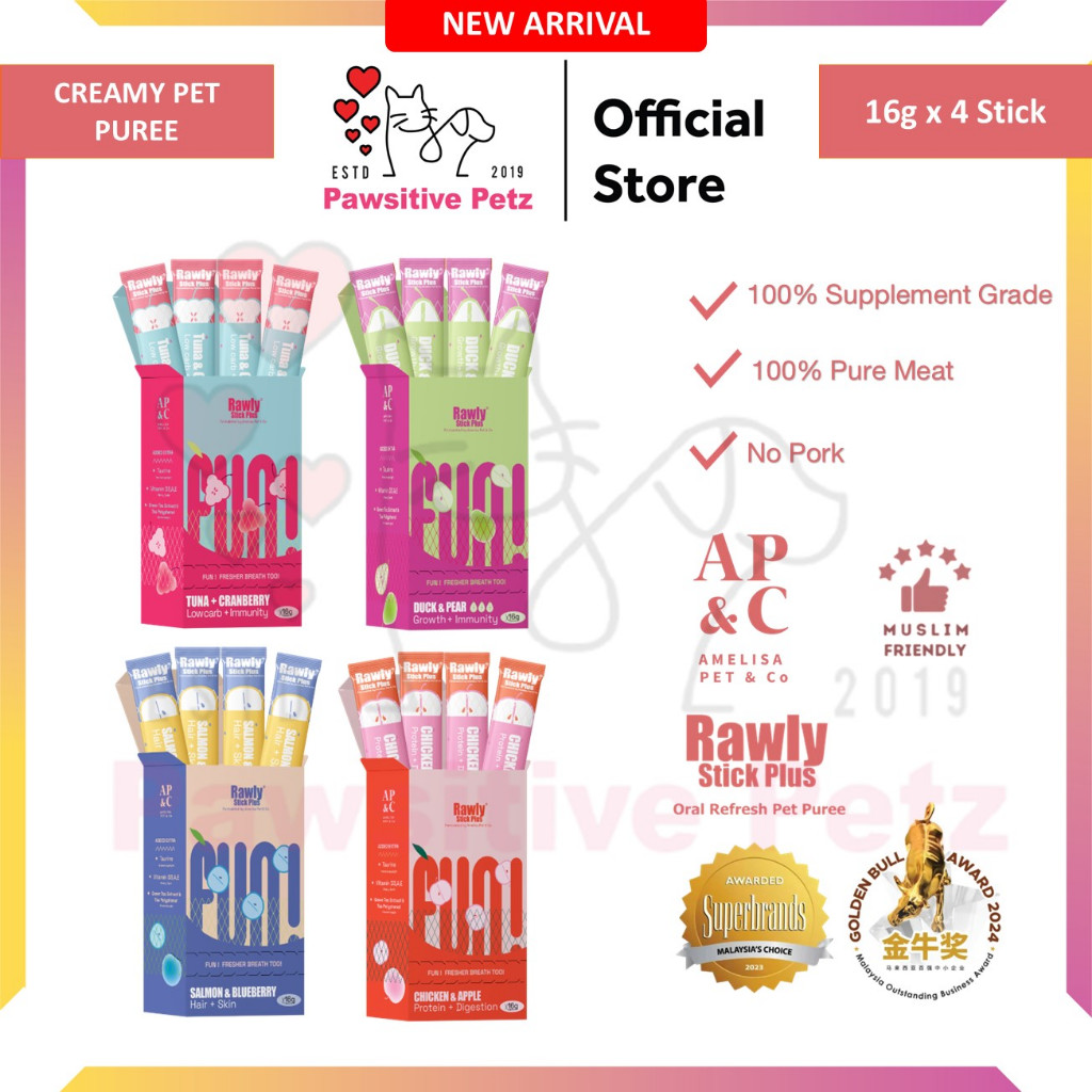 Amelisa Pet & Co. Rawly Stick Pet Puree 16g x 22 sticks Oral Refresh ...