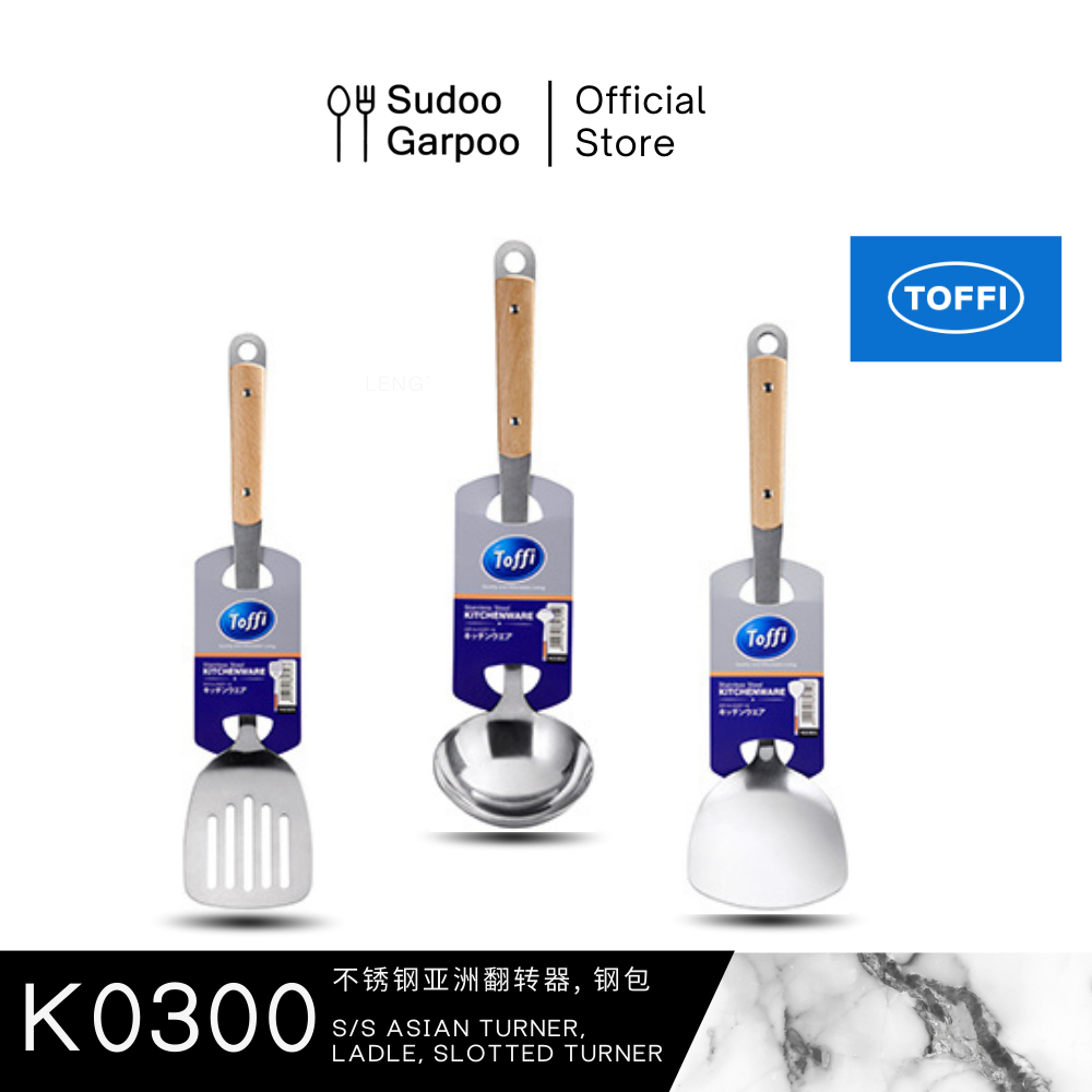 Toffi K0300 Series Sudip Senduk Besi Keluli Tahan Karat Stainless 