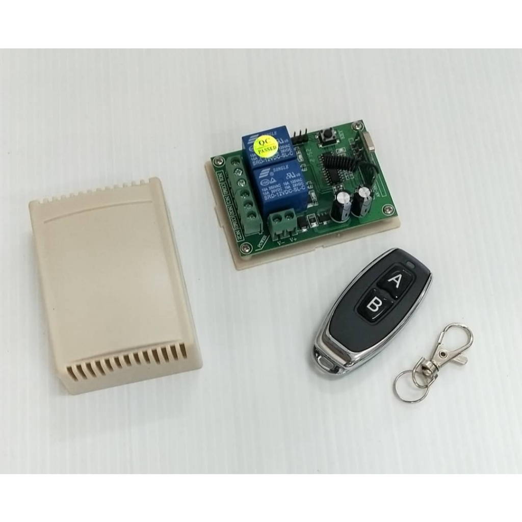 433Mhz Universal Wireless Remote Control Switch AC 90V-220V 2CH 10A ...