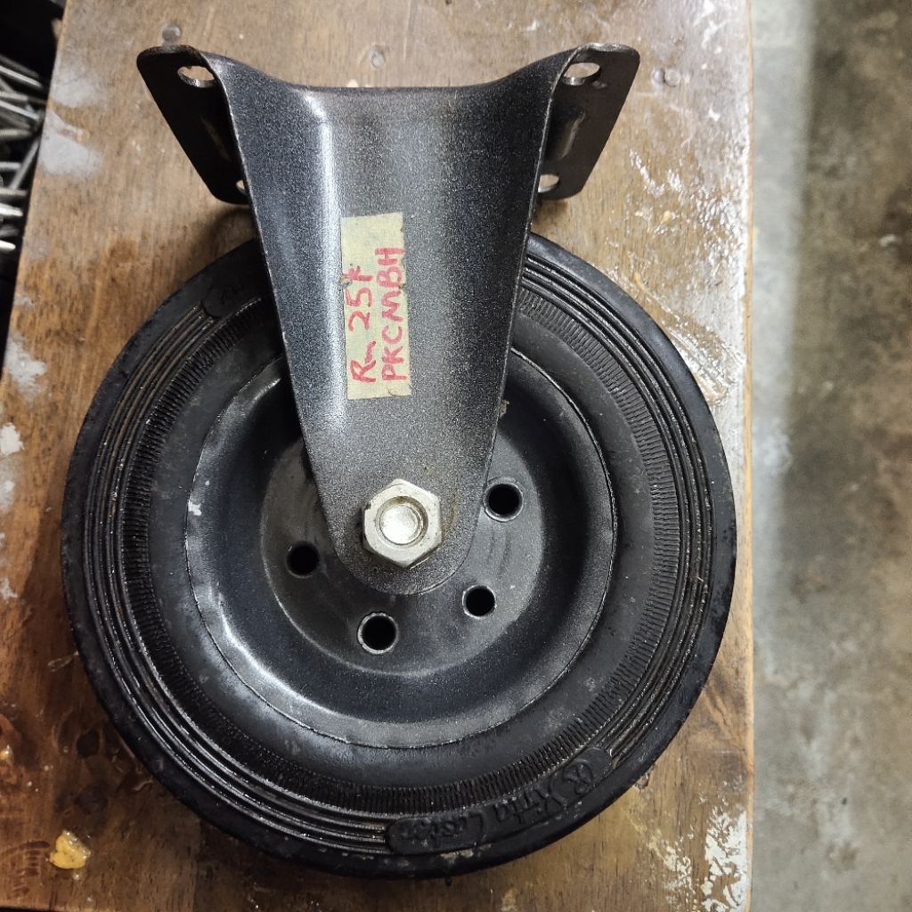 Roda Mati (8 inch) / Rigid Rubber Wheel Castor (8