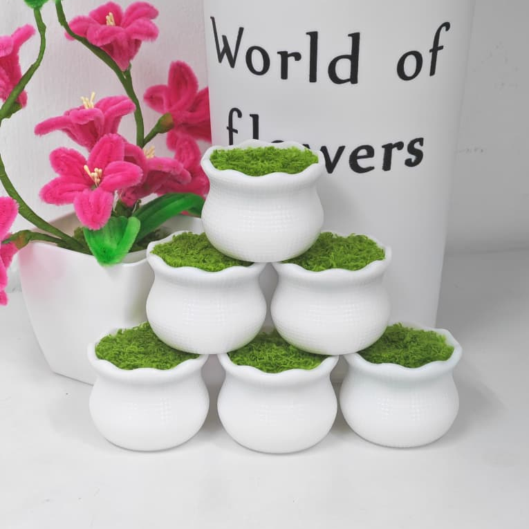 DIY Mini Flower Pots Small Plastic Flower Pots Wavy Flower Pots, mini ...